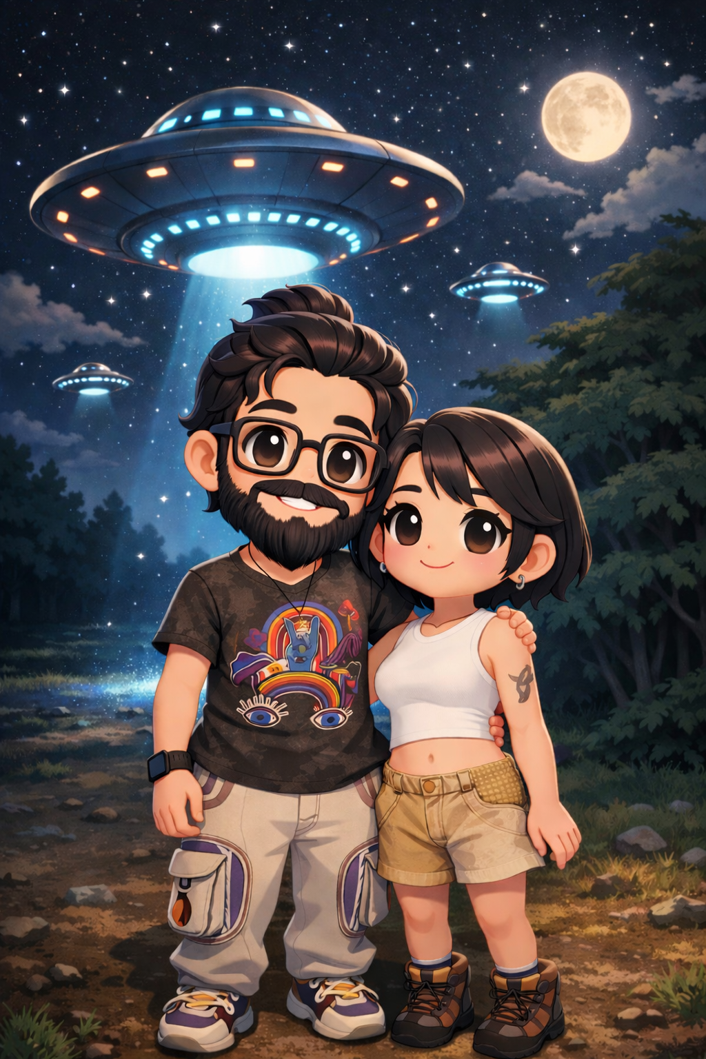 Nosotros dos, bajo las estrellas